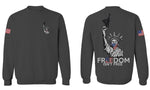 Front and Back Freedom Isn't Free Grunt 2nd Amendment Ammendment Guns Second men's Crewneck Sweatshirt