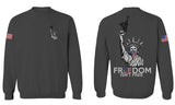 Front and Back Freedom Isn't Free Grunt 2nd Amendment Ammendment Guns Second men's Crewneck Sweatshirt