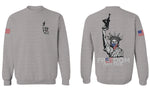 Front and Back Freedom Isn't Free Grunt 2nd Amendment Ammendment Guns Second men's Crewneck Sweatshirt