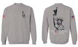 Front and Back Freedom Isn't Free Grunt 2nd Amendment Ammendment Guns Second men's Crewneck Sweatshirt