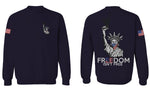 Front and Back Freedom Isn't Free Grunt 2nd Amendment Ammendment Guns Second men's Crewneck Sweatshirt
