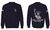 Front and Back Freedom Isn't Free Grunt 2nd Amendment Ammendment Guns Second men's Crewneck Sweatshirt