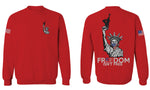 Front and Back Freedom Isn't Free Grunt 2nd Amendment Ammendment Guns Second men's Crewneck Sweatshirt