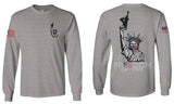 Front and Back Freedom Isn't Free Grunt 2nd Amendment Ammendment Guns Second mens Long sleeve t shirt