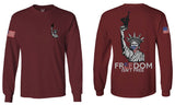 Front and Back Freedom Isn't Free Grunt 2nd Amendment Ammendment Guns Second mens Long sleeve t shirt