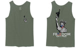 Front and Back Freedom Isn't Free Grunt 2nd Amendment Ammendment Guns Second men's Tank Top