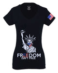 Freedom Isn't Free Grunt 2nd Amendment Ammendment Guns Second For Women V neck fitted T Shirt