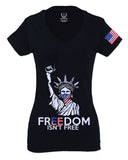 Freedom Isn't Free Grunt 2nd Amendment Ammendment Guns Second For Women V neck fitted T Shirt