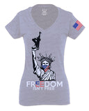 Freedom Isn't Free Grunt 2nd Amendment Ammendment Guns Second For Women V neck fitted T Shirt