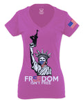Freedom Isn't Free Grunt 2nd Amendment Ammendment Guns Second For Women V neck fitted T Shirt