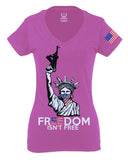 Freedom Isn't Free Grunt 2nd Amendment Ammendment Guns Second For Women V neck fitted T Shirt