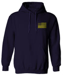 Yellow American Flag United States of America USA Military Sweatshirt Hoodie