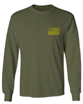 Yellow American Flag United States of America USA Military mens Long sleeve t shirt