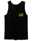 Yellow American Flag United States of America USA Military men's Tank Top