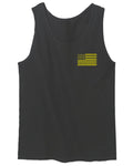Yellow American Flag United States of America USA Military men's Tank Top