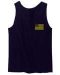 Yellow American Flag United States of America USA Military men's Tank Top