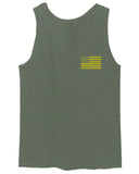 Yellow American Flag United States of America USA Military men's Tank Top