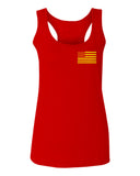 Yellow American Flag United States of America USA Military  women's Tank Top sleeveless Racerback