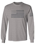Gray America USA Patriotic American United States Vintage Flag mens Long sleeve t shirt