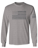 Gray America USA Patriotic American United States Vintage Flag mens Long sleeve t shirt