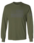 Gray America USA Patriotic American United States Vintage Flag mens Long sleeve t shirt
