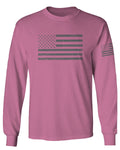 Gray America USA Patriotic American United States Vintage Flag mens Long sleeve t shirt