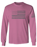 Gray America USA Patriotic American United States Vintage Flag mens Long sleeve t shirt