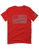 Gray America USA Patriotic American United States Vintage Flag For men T Shirt