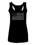 Gray America USA Patriotic American United States Vintage Flag  women's Tank Top sleeveless Racerback