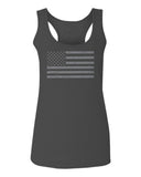 Gray America USA Patriotic American United States Vintage Flag  women's Tank Top sleeveless Racerback
