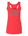 Gray America USA Patriotic American United States Vintage Flag  women's Tank Top sleeveless Racerback