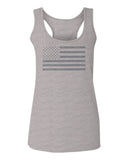 Gray America USA Patriotic American United States Vintage Flag  women's Tank Top sleeveless Racerback