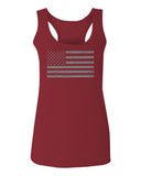 Gray America USA Patriotic American United States Vintage Flag  women's Tank Top sleeveless Racerback
