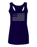 Gray America USA Patriotic American United States Vintage Flag  women's Tank Top sleeveless Racerback