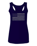 Gray America USA Patriotic American United States Vintage Flag  women's Tank Top sleeveless Racerback