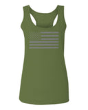 Gray America USA Patriotic American United States Vintage Flag  women's Tank Top sleeveless Racerback