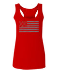 Gray America USA Patriotic American United States Vintage Flag  women's Tank Top sleeveless Racerback