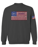 VICES AND VIRTUESS 2nd Amendment 1776 George Washington Flag American USA Guns Control men's Crewneck Sweatshirt