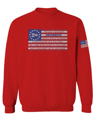 VICES AND VIRTUESS 2nd Amendment 1776 George Washington Flag American USA Guns Control men's Crewneck Sweatshirt