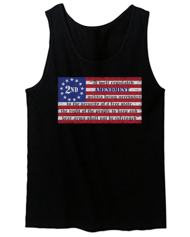 VICES AND VIRTUESS 2nd Amendment 1776 George Washington Flag American USA Guns Control men's Tank Top