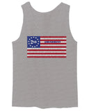 VICES AND VIRTUESS 2nd Amendment 1776 George Washington Flag American USA Guns Control men's Tank Top