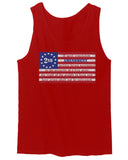 VICES AND VIRTUESS 2nd Amendment 1776 George Washington Flag American USA Guns Control men's Tank Top