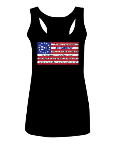 VICES AND VIRTUESS 2nd Amendment 1776 George Washington Flag American USA Guns Control  women's Tank Top sleeveless Racerback