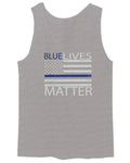 Blue Lives Matter American Flag Thin Blue Line USA Police Support men's Tank Top