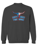 VICES AND VIRTUESS Texas State Flag Don't Mess with Texas Bull Lone Star men's Crewneck Sweatshirt