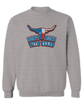 VICES AND VIRTUESS Texas State Flag Don't Mess with Texas Bull Lone Star men's Crewneck Sweatshirt