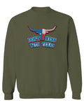 VICES AND VIRTUESS Texas State Flag Don't Mess with Texas Bull Lone Star men's Crewneck Sweatshirt