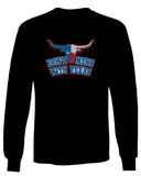 VICES AND VIRTUESS Texas State Flag Don't Mess with Texas Bull Lone Star mens Long sleeve t shirt