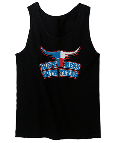 VICES AND VIRTUESS Texas State Flag Don't Mess with Texas Bull Lone Star men's Tank Top