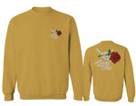 Good Vibe Flowers Bones Hand Shaka Cool Vintage Hipster men's Crewneck Sweatshirt